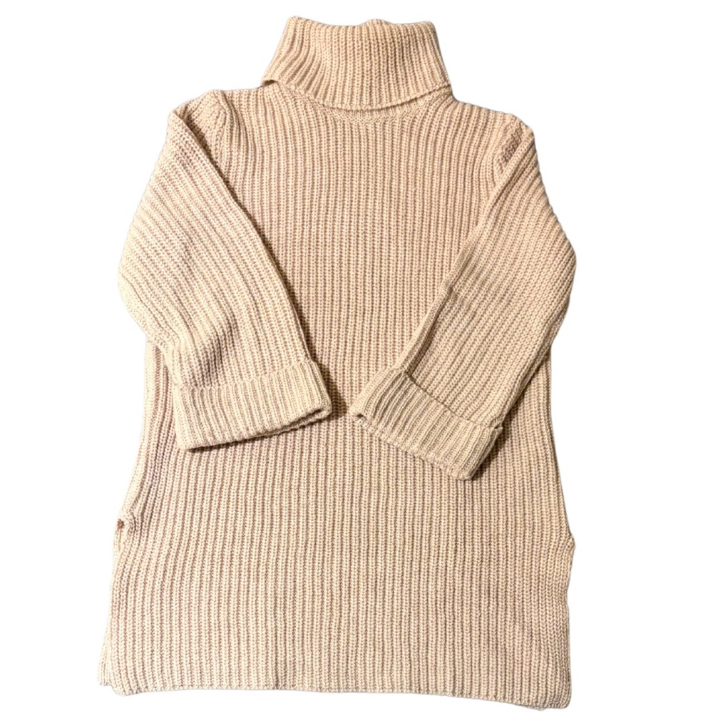 b.young Ribbed Turtleneck Tunic Sweater Blush Pink Small - Picture 3 of 6